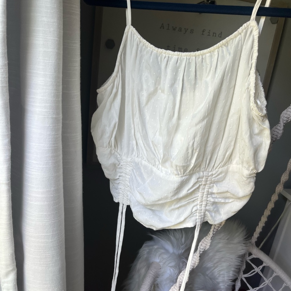 glam white summer tank top